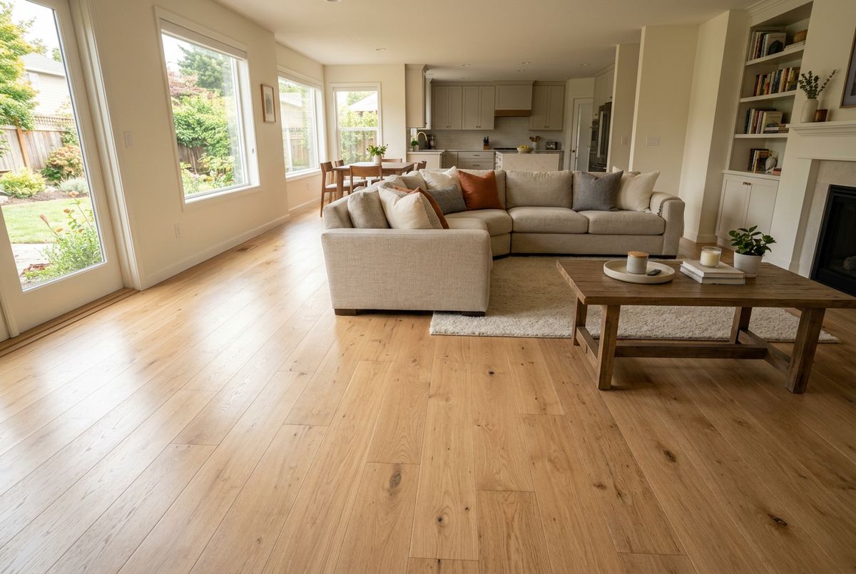 Recently installed flooring in a Ackworth, IA home