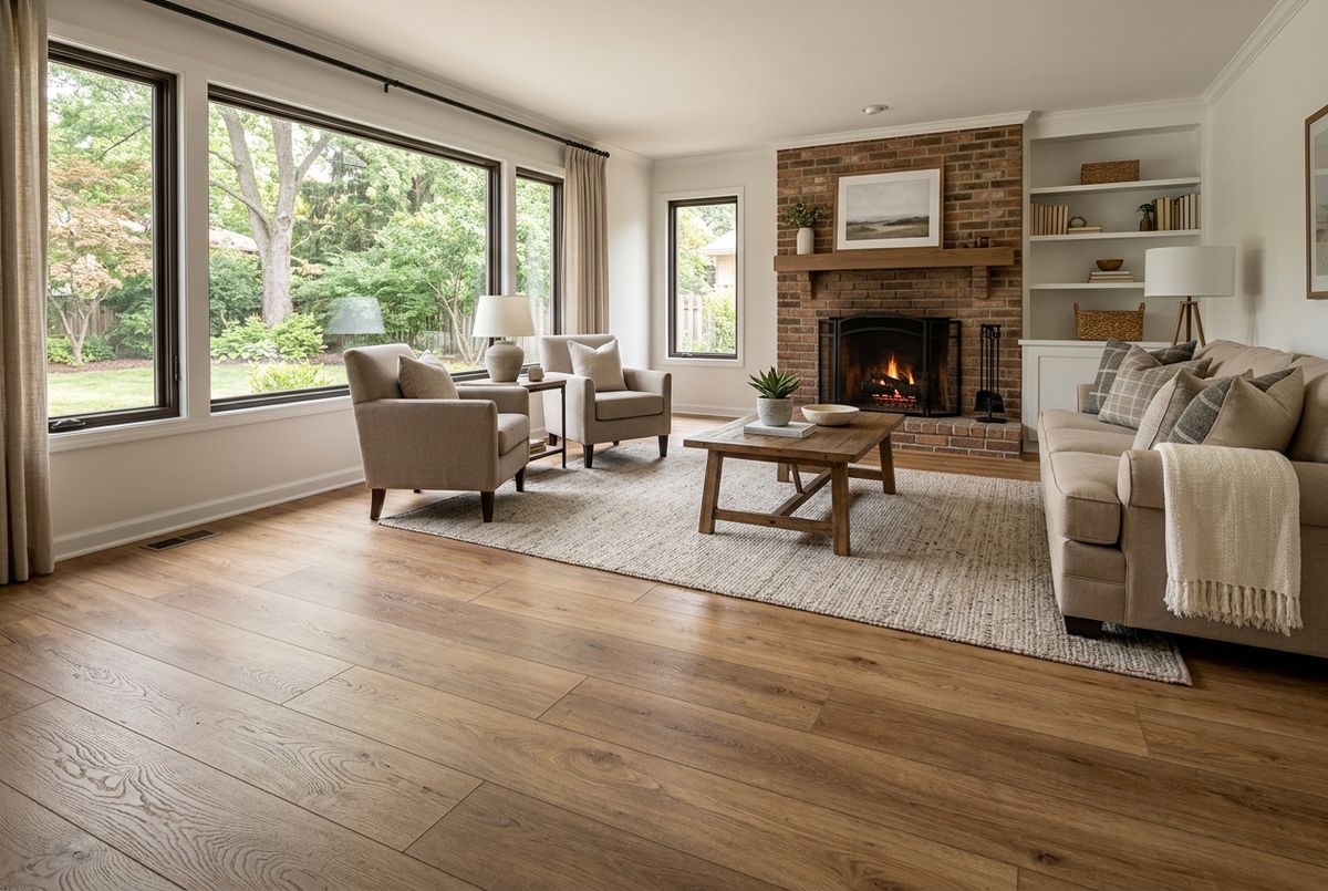 Recently installed flooring in a Advance, IN home