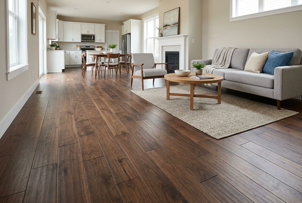 Recently installed flooring in a Alabaster, AL home