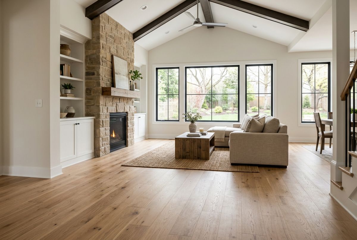 Newly installed flooring in a home in Allegheny County