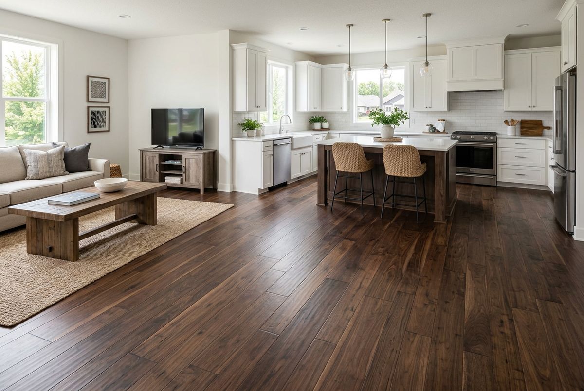 Recently installed flooring in a Ambridge, PA home