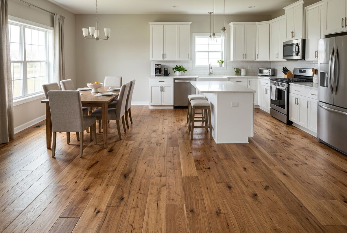 Recently installed flooring in a Amelia Island, FL home