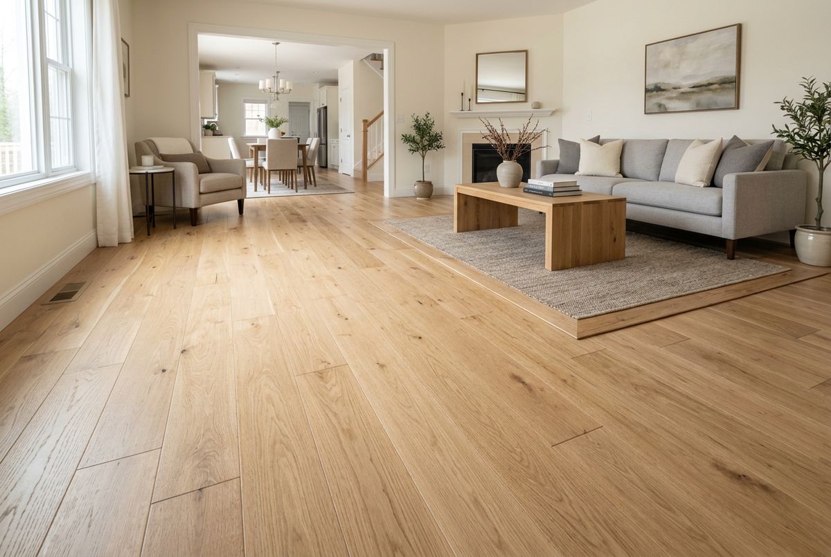 Recently installed flooring in a Anchorage, KY home