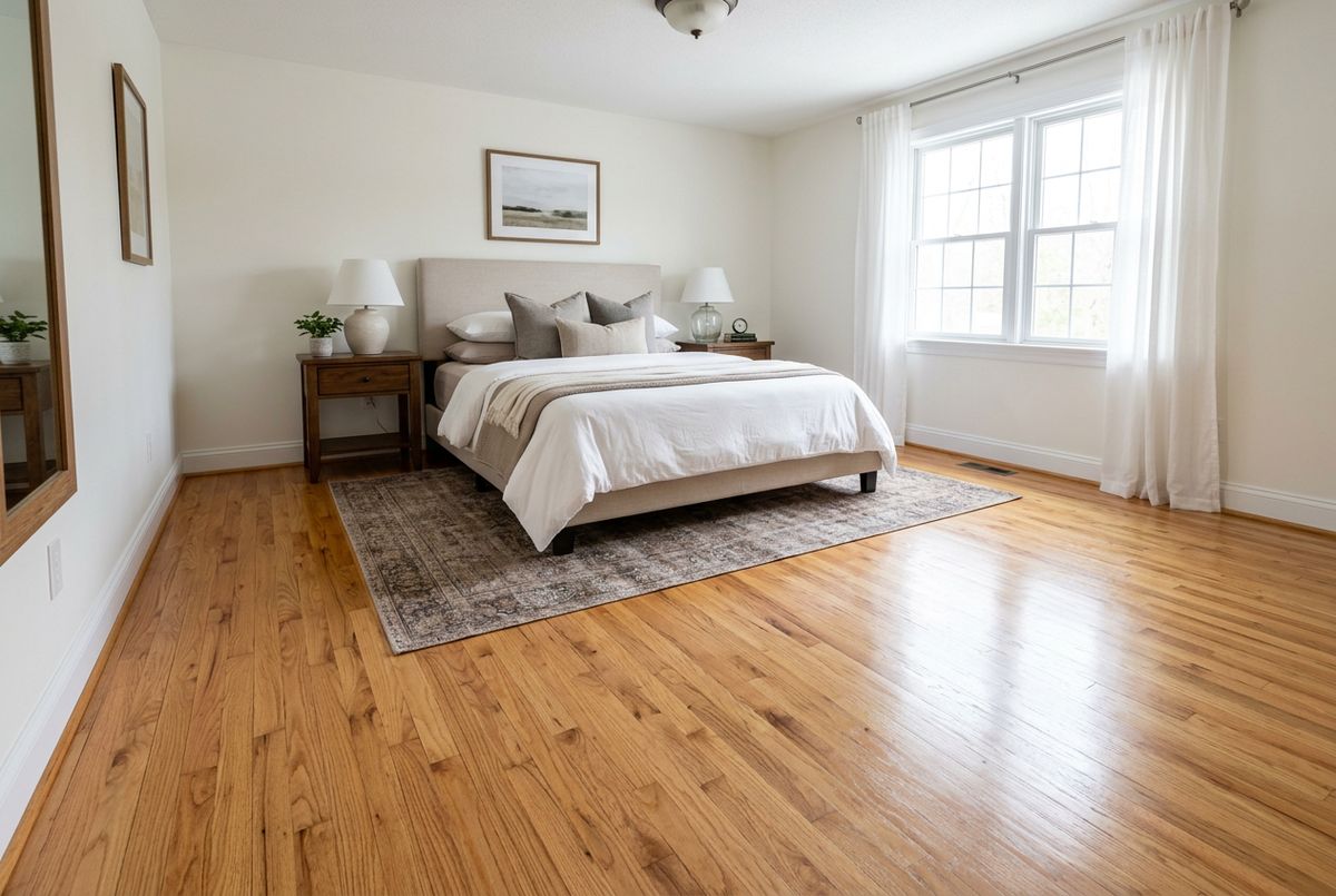 Recently installed flooring in a Ansley Park, GA home