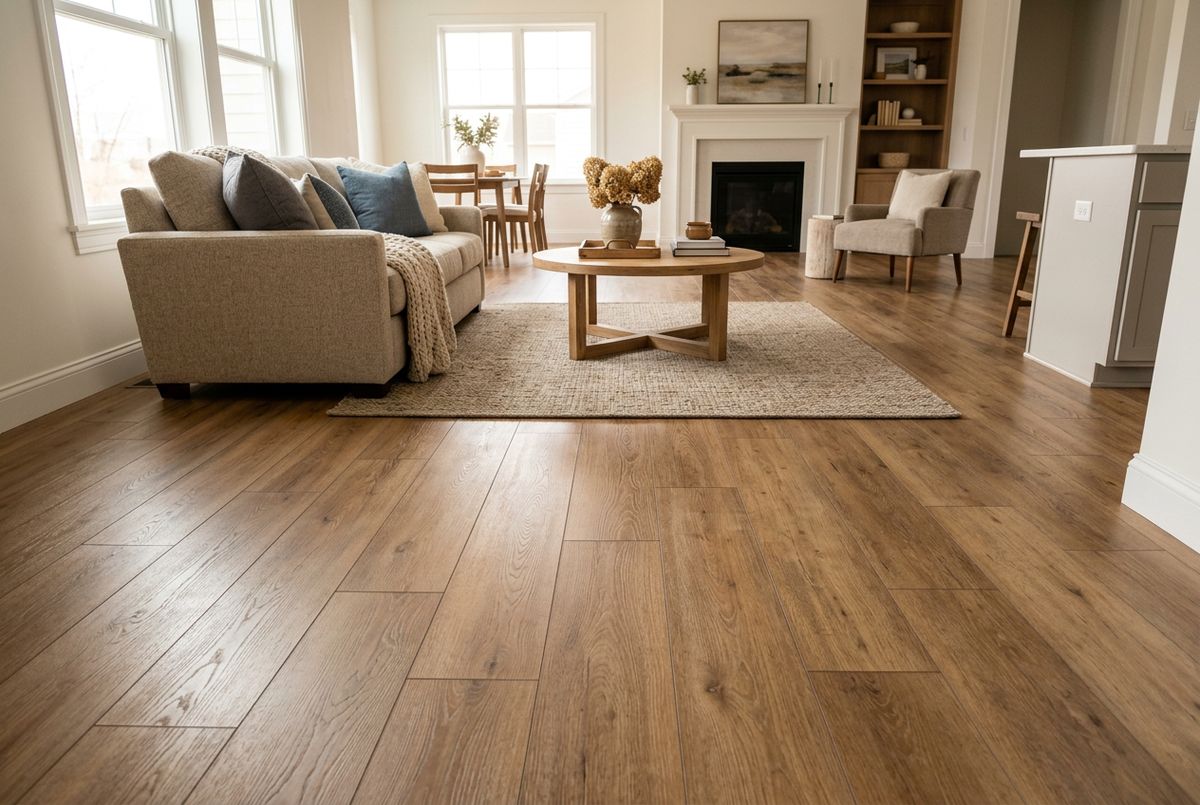 Recently installed flooring in a Apollo Beach, FL home