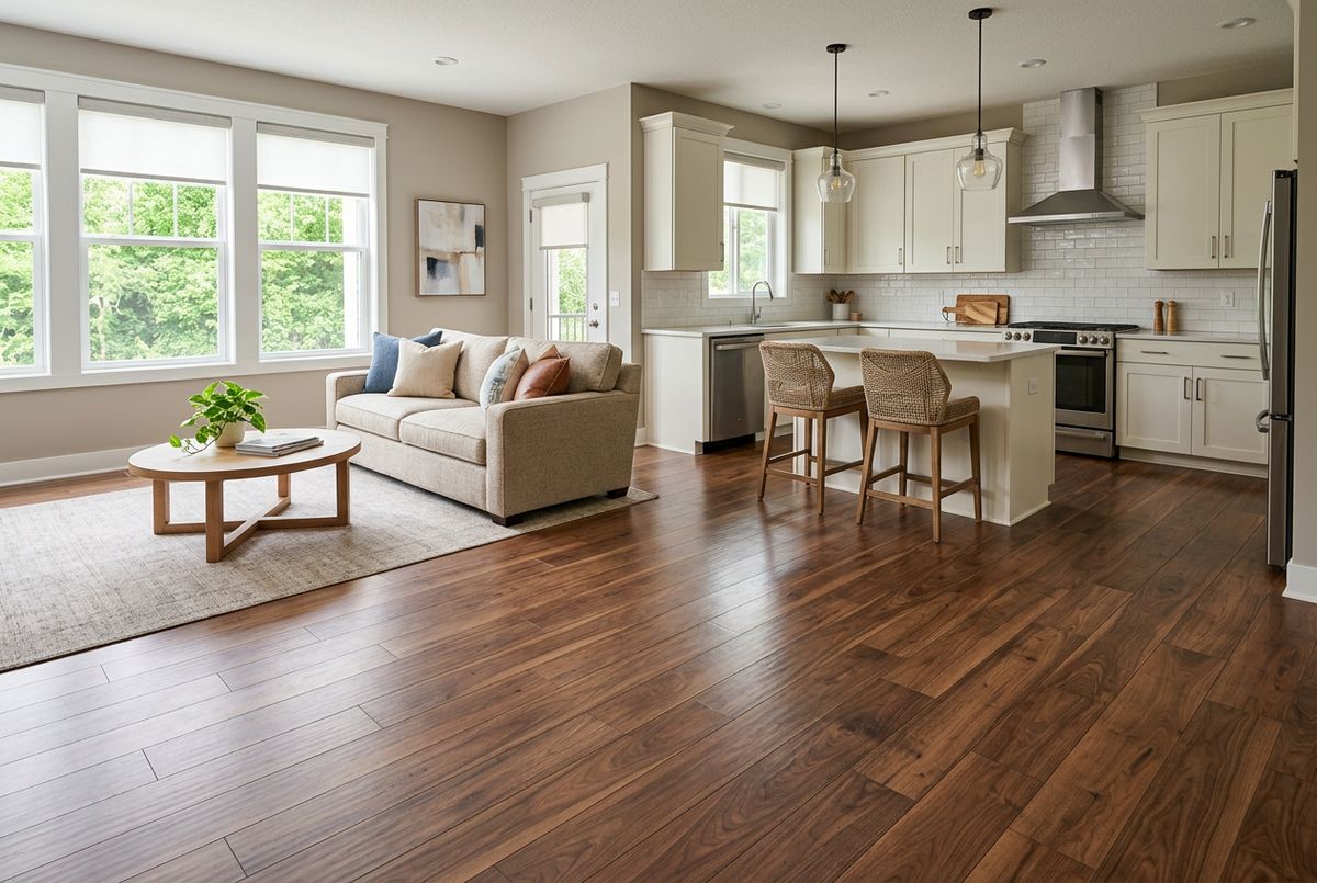 Recently installed flooring in a Applewood, CO home