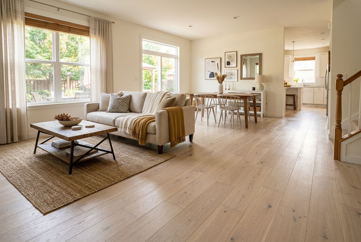 Recently installed flooring in a Arcadia, AZ home