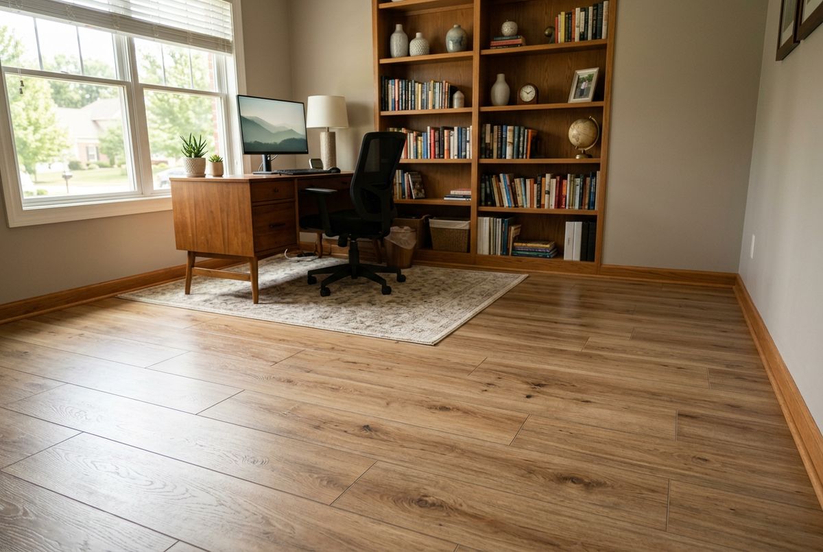 Recently installed flooring in a Ardmore, AL home