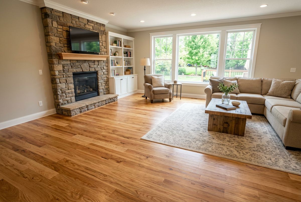 Recently installed flooring in a Ashland Park, KY home