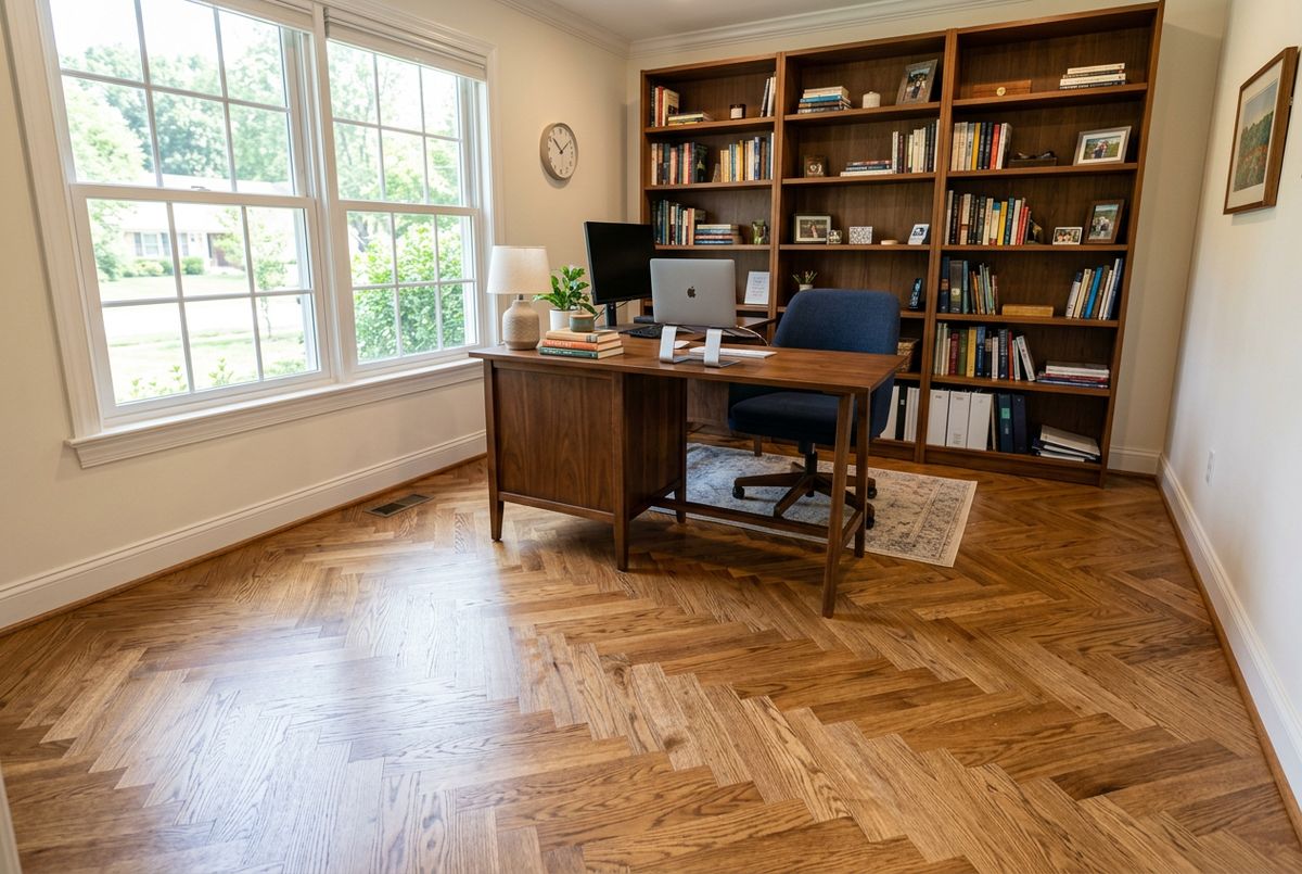 Recently installed flooring in a Ashville, AL home