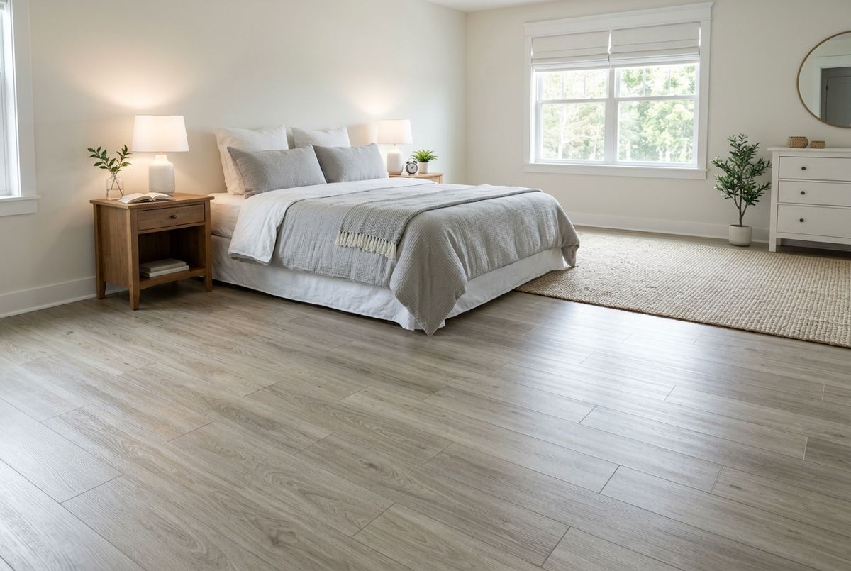 Recently installed flooring in a Aston, PA home