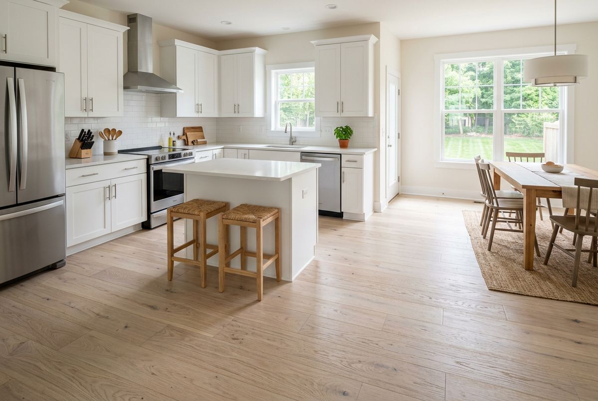 Recently installed flooring in a Atlanta, IN home
