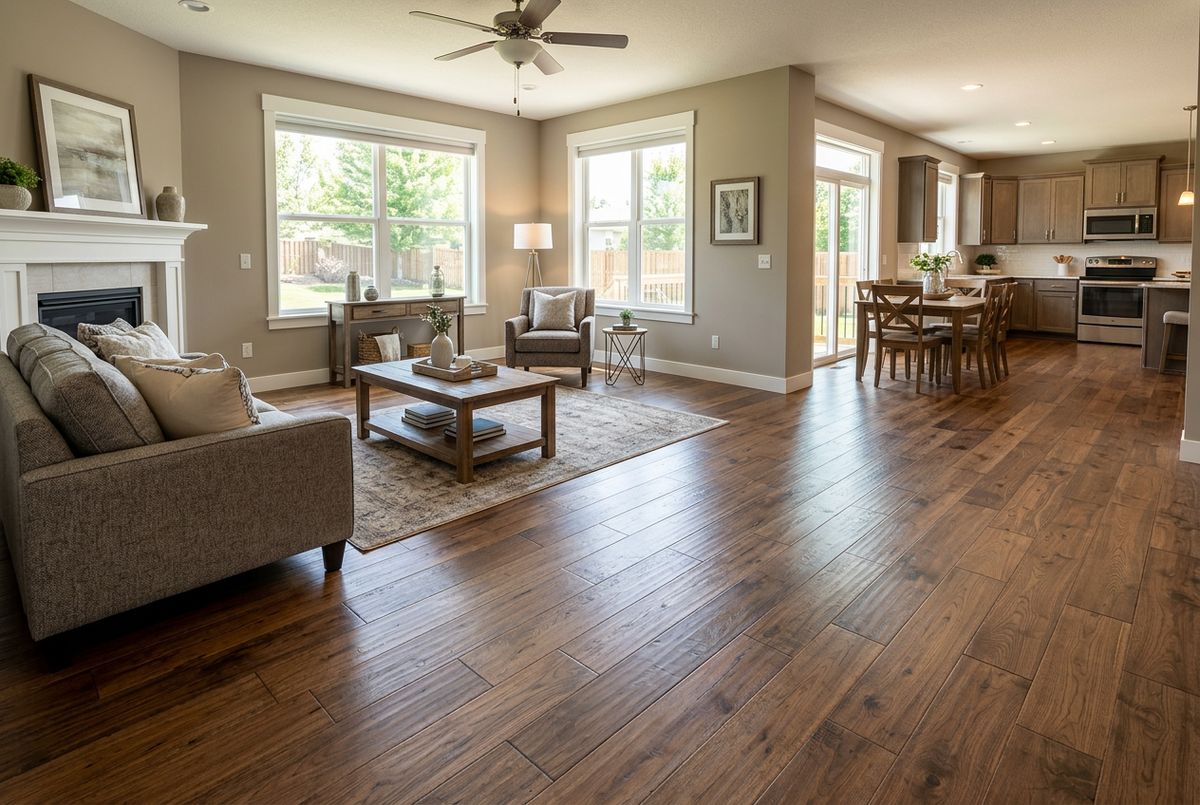 Recently installed flooring in a Atlantic Station, GA home