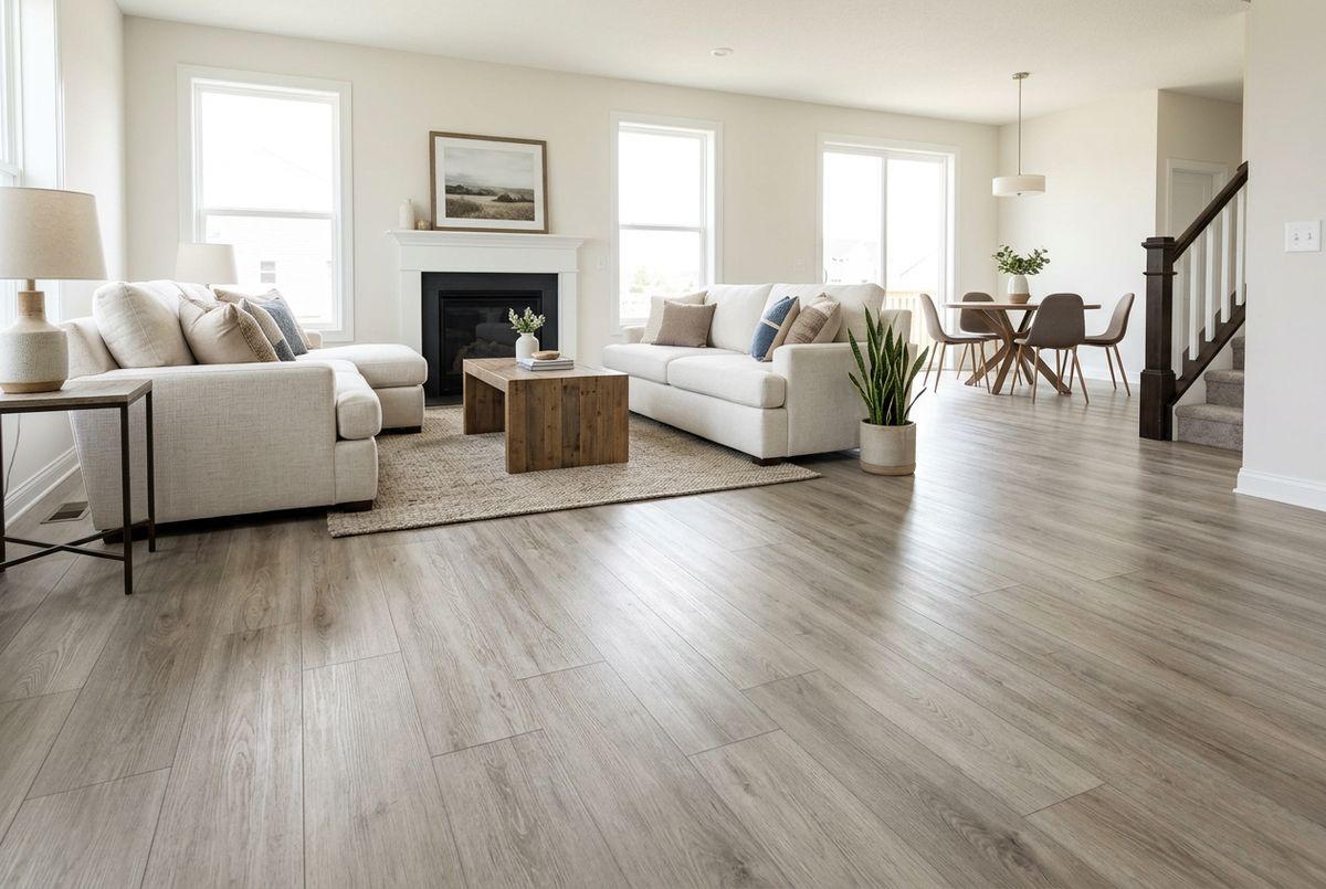 Recently installed flooring in a Avon, IN home