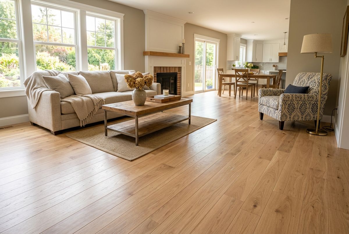 Recently installed flooring in a Baden, PA home