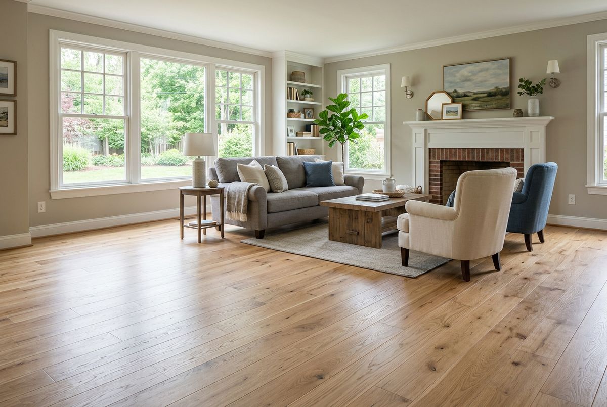 Recently installed flooring in a Ball Ground, GA home