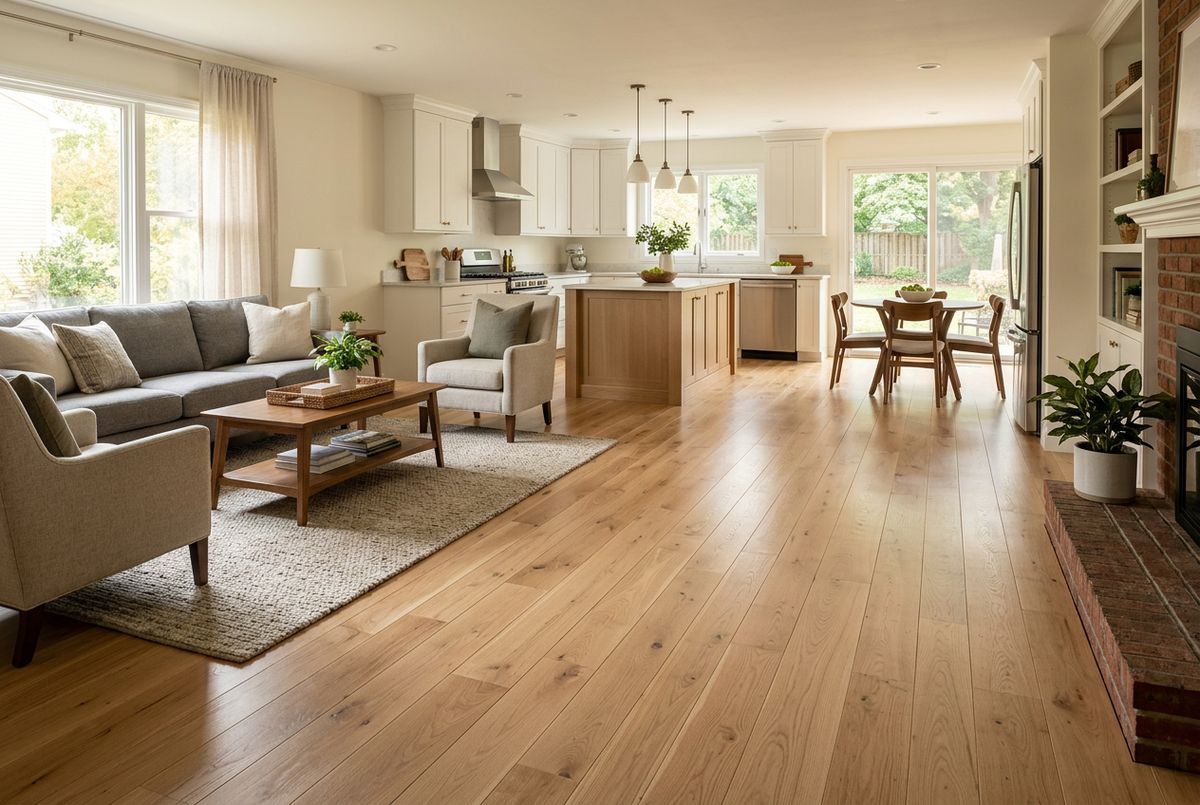 Recently installed flooring in a Bartram Park, FL home