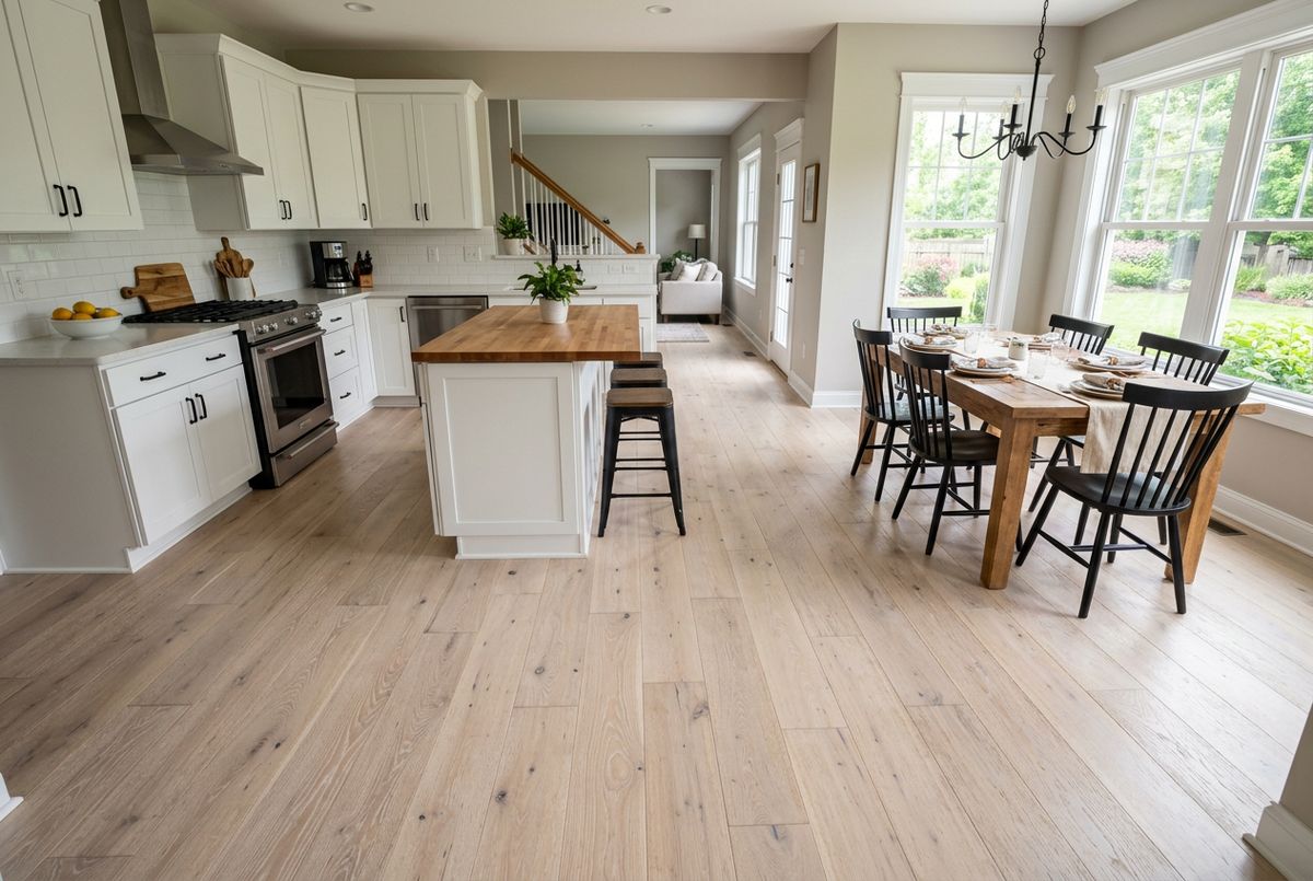 Newly installed flooring in a home in Beaver County