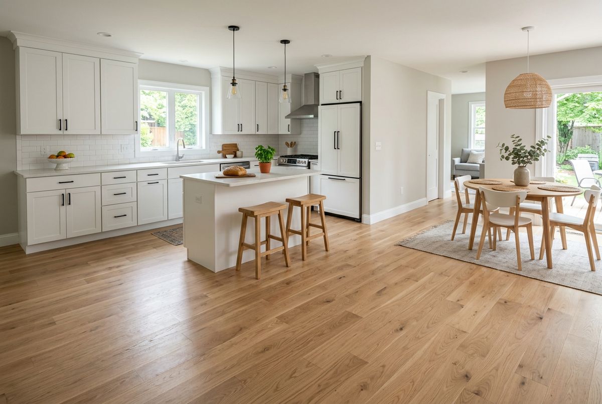 Recently installed flooring in a Beaver Falls, PA home