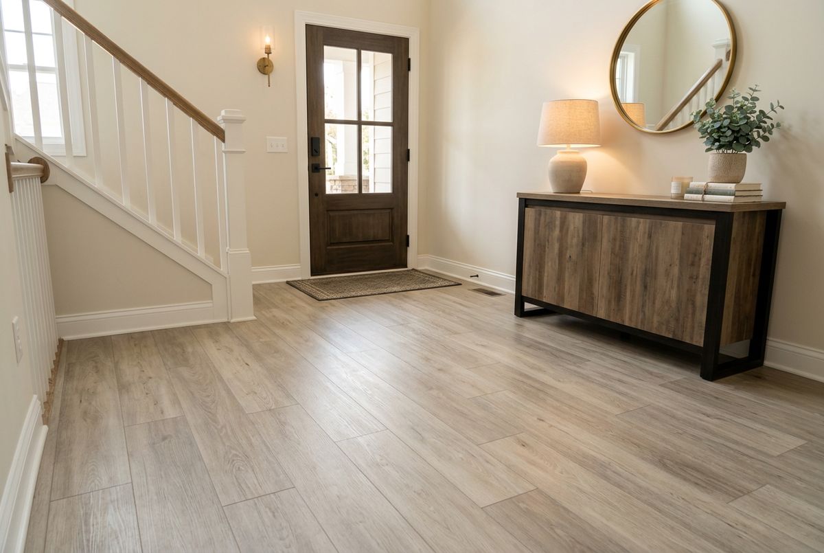 Recently installed flooring in a Beechmont, KY home