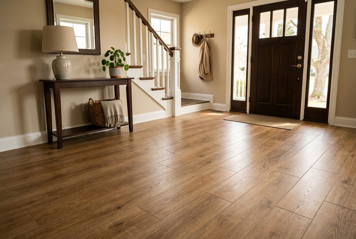 Recently installed flooring in a Bell Court, KY home