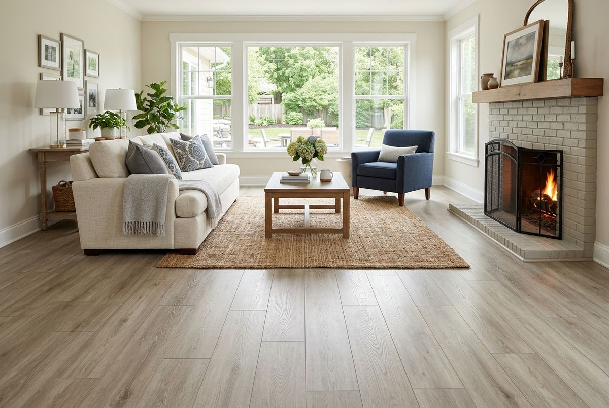 Recently installed flooring in a Belle Mina, AL home
