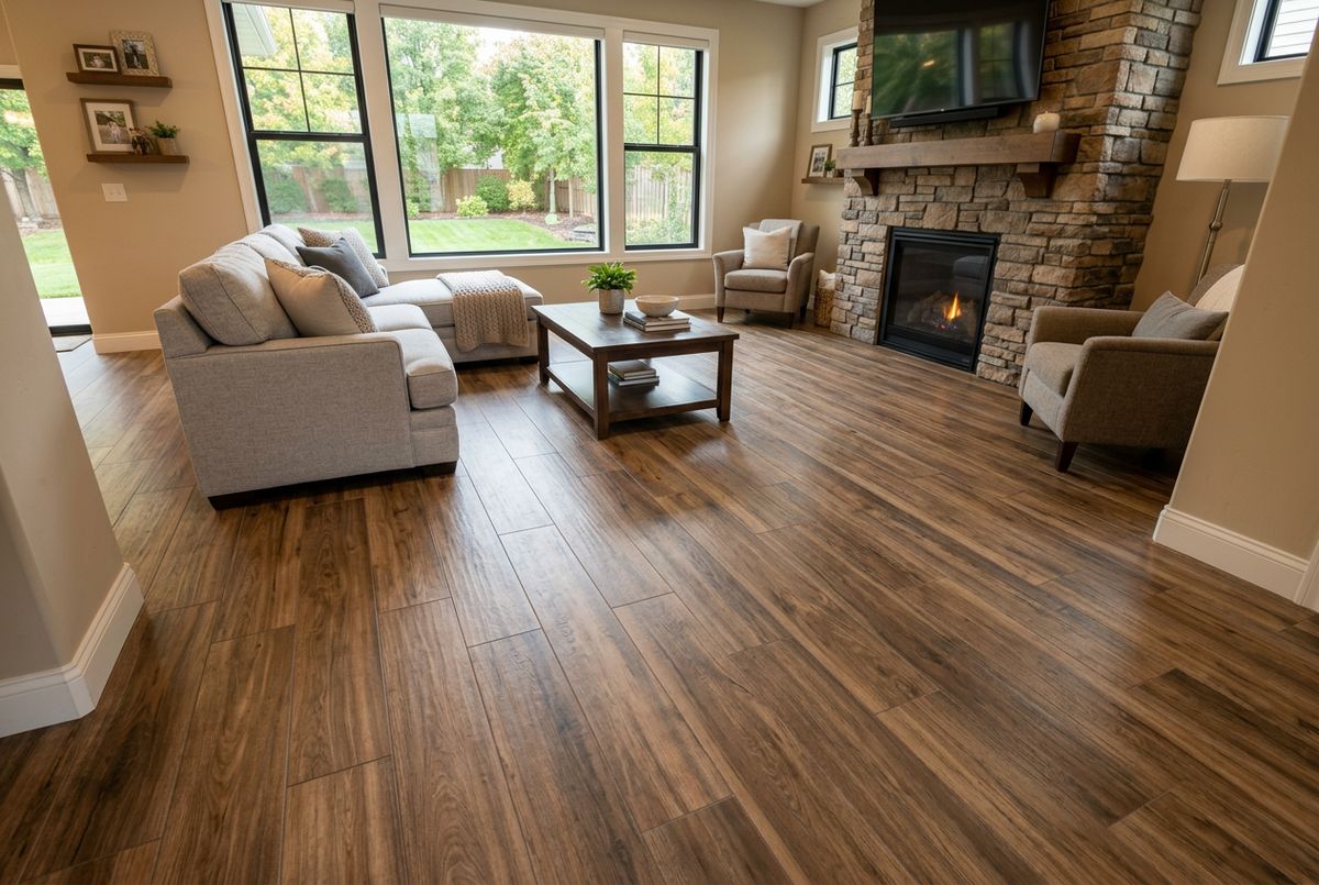 Recently installed flooring in a Belleair Bluffs, FL home