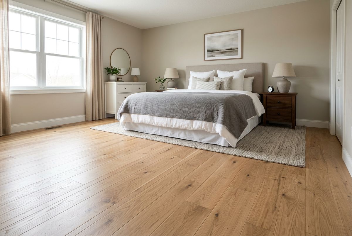 Recently installed flooring in a Belvedere Park, GA home