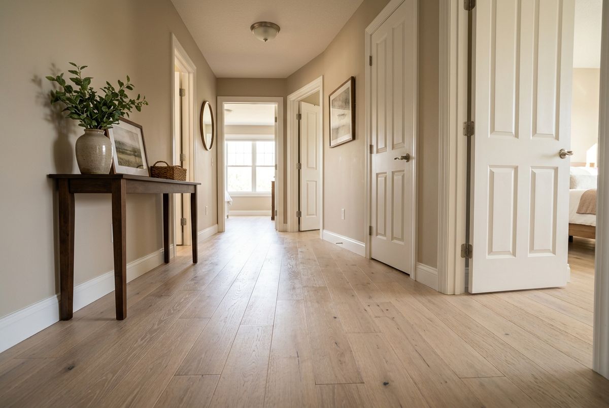 Recently installed flooring in a Berwyn, PA home