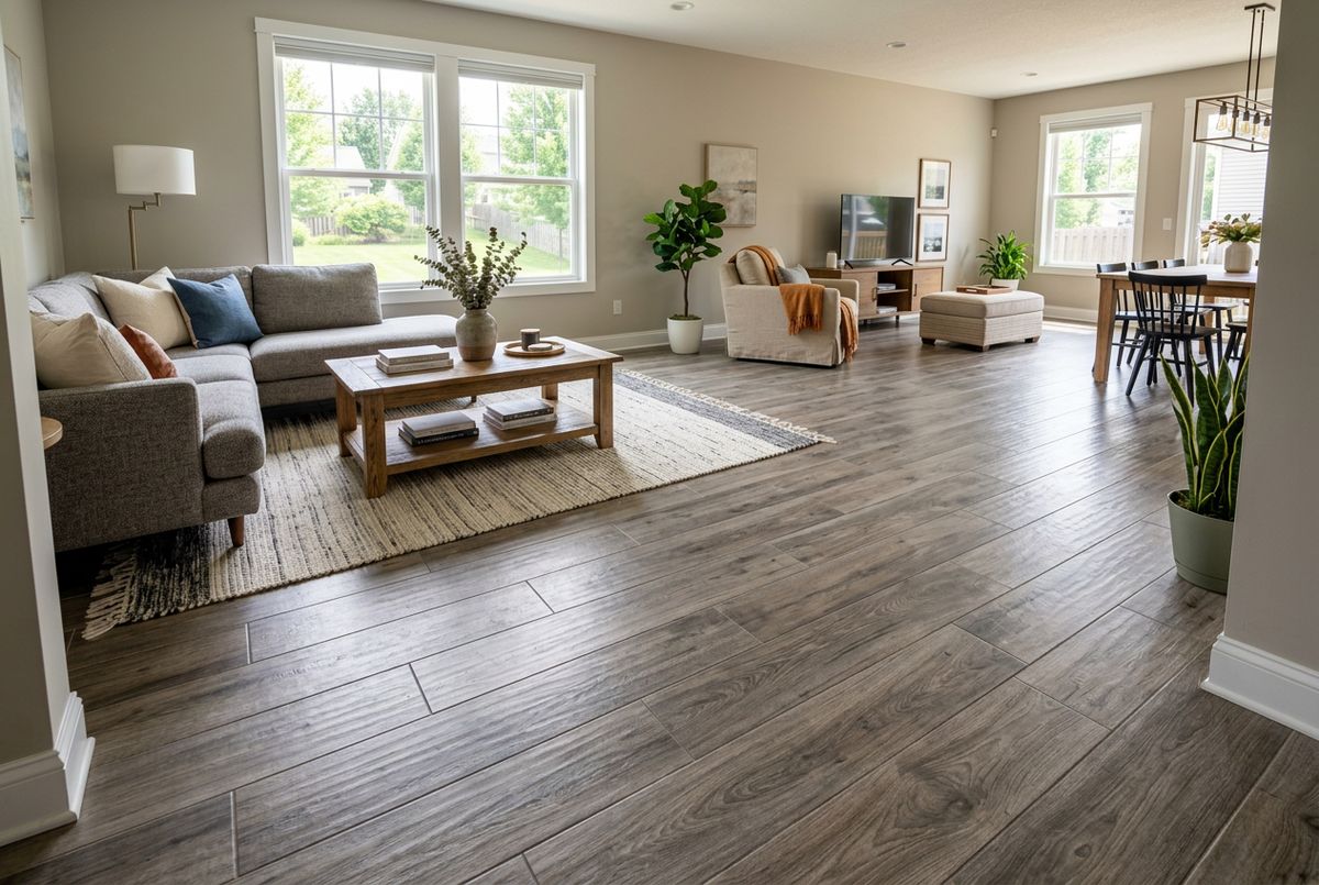Recently installed flooring in a Bessemer, AL home