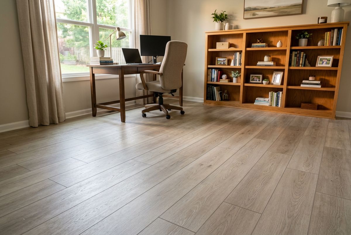 Recently installed flooring in a Beverly, MA home