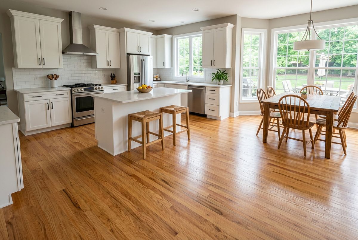 Recently installed flooring in a Blue Bell, PA home