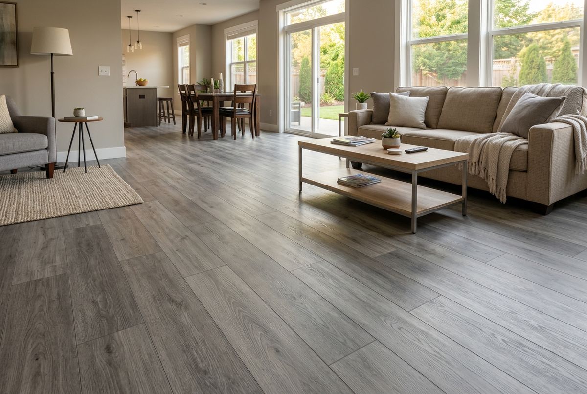 Newly installed flooring in a home in Boston Neighborhoods