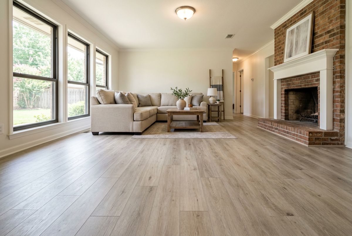 Recently installed flooring in a Brandon, FL home