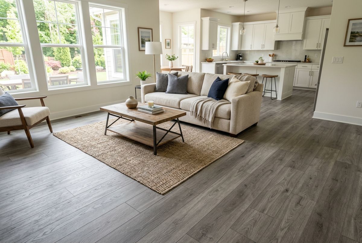 Recently installed flooring in a Braselton, GA home