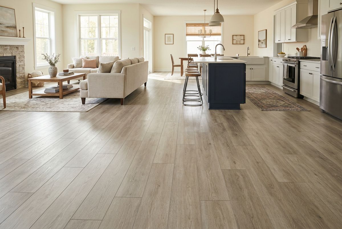 Recently installed flooring in a Brookhaven, GA home