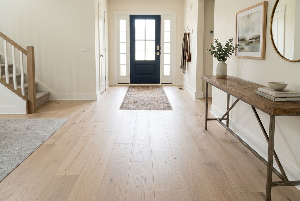 Recently installed flooring in a Brooklyn, IN home