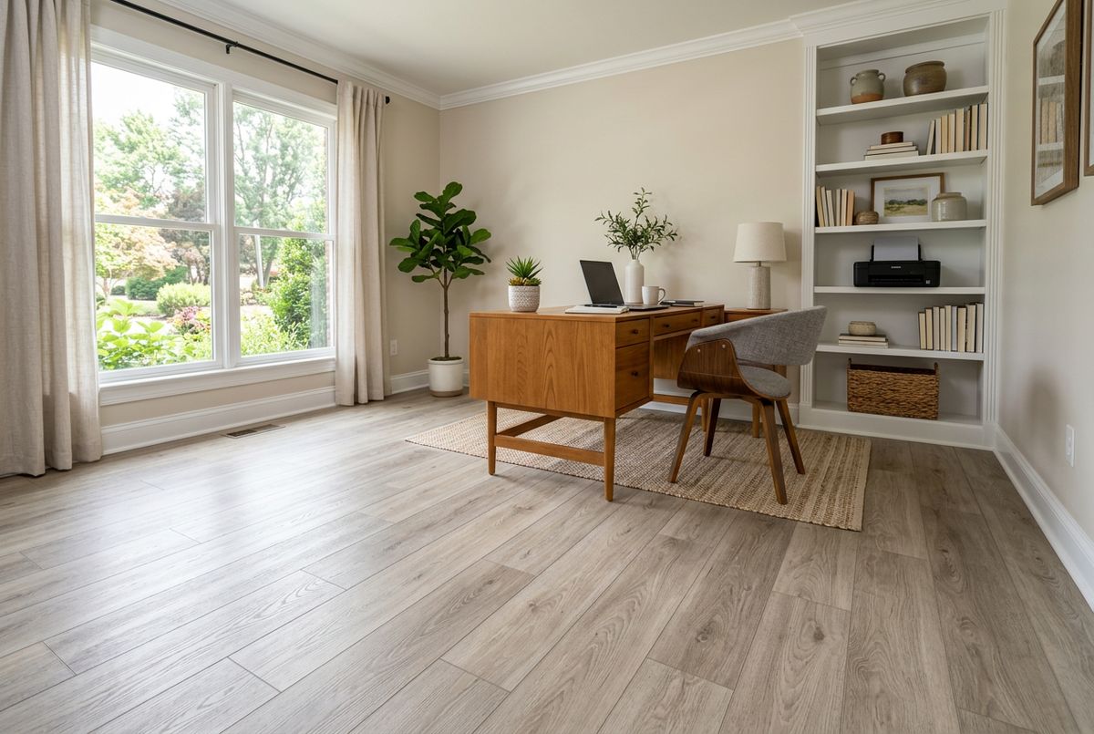 Recently installed flooring in a Broomall, PA home