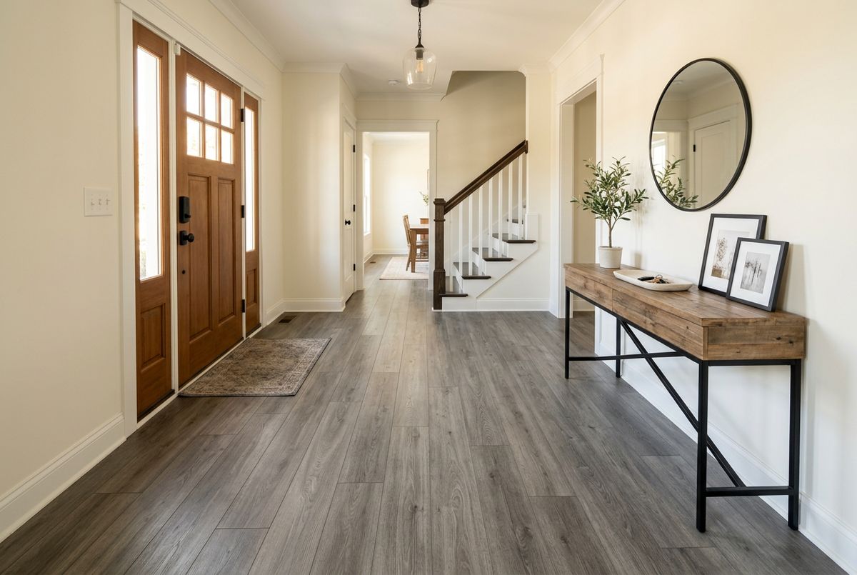 Recently installed flooring in a Broomfield, CO home