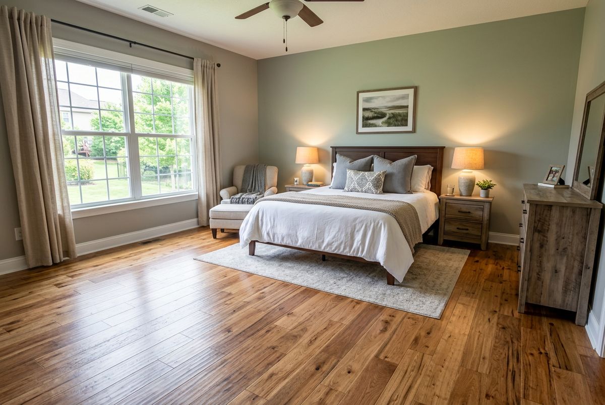 Recently installed flooring in a Brownsboro, KY home