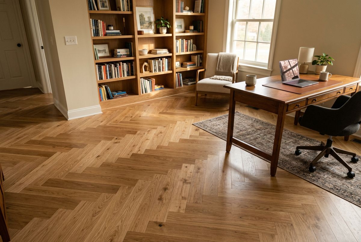 Recently installed flooring in a Brownsburg, IN home