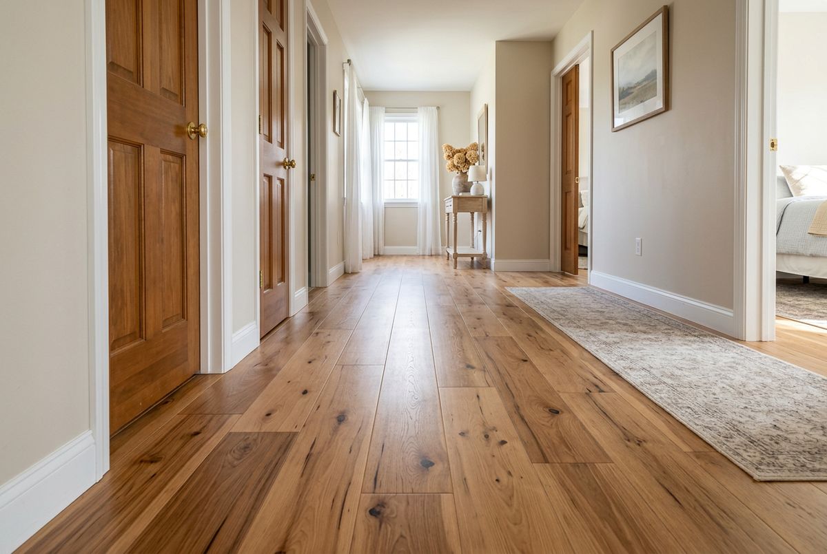 Recently installed flooring in a Bryn Mawr, PA home