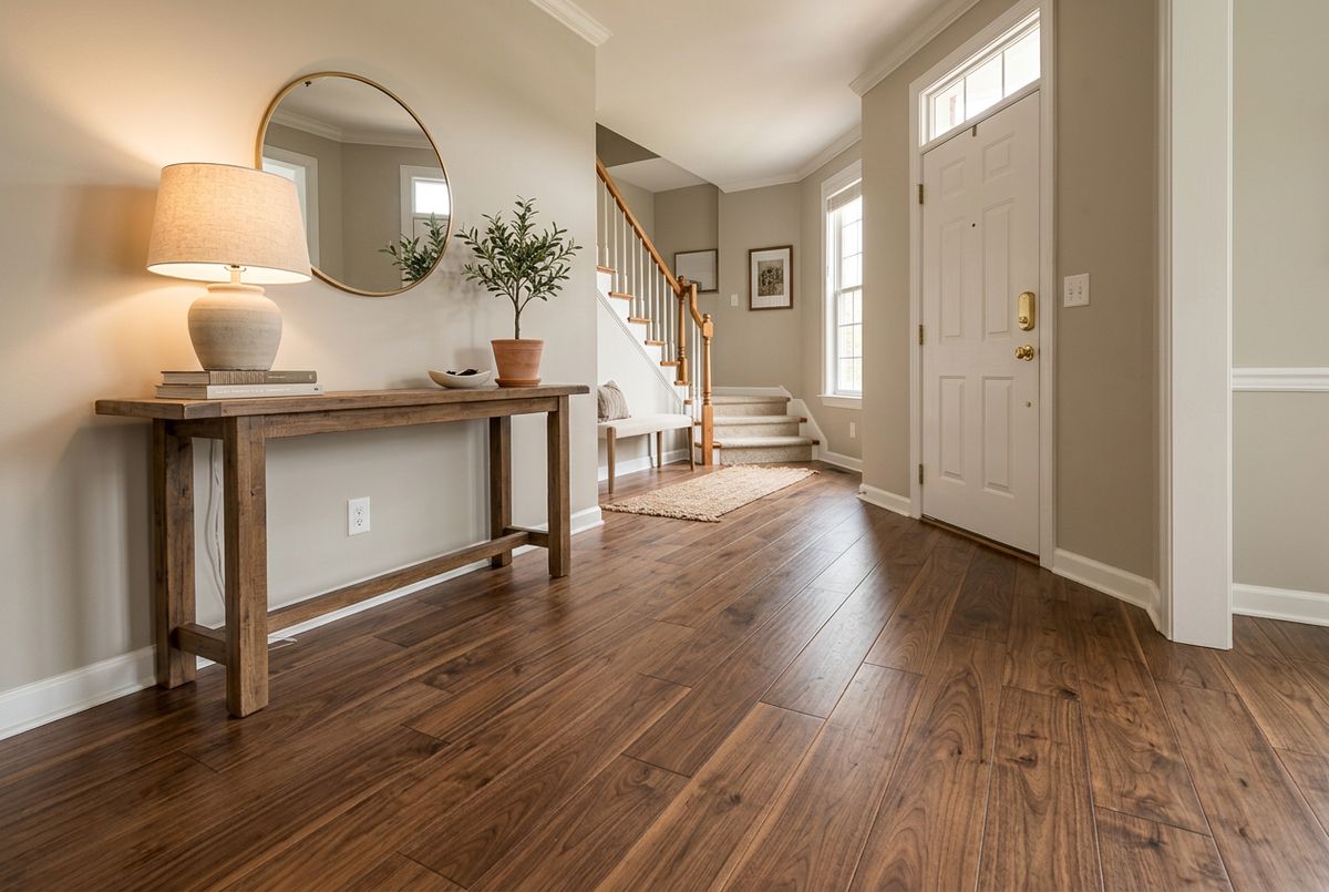 Recently installed flooring in a Butchertown, KY home