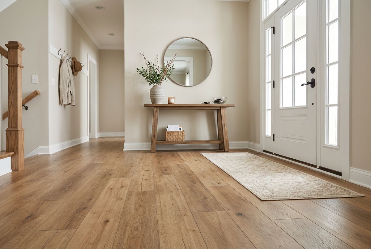 Recently installed flooring in a Calesa Township, FL home
