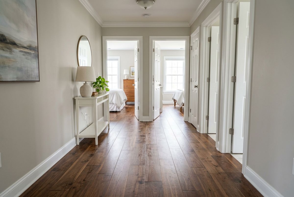 Recently installed flooring in a Camp Hill, PA home