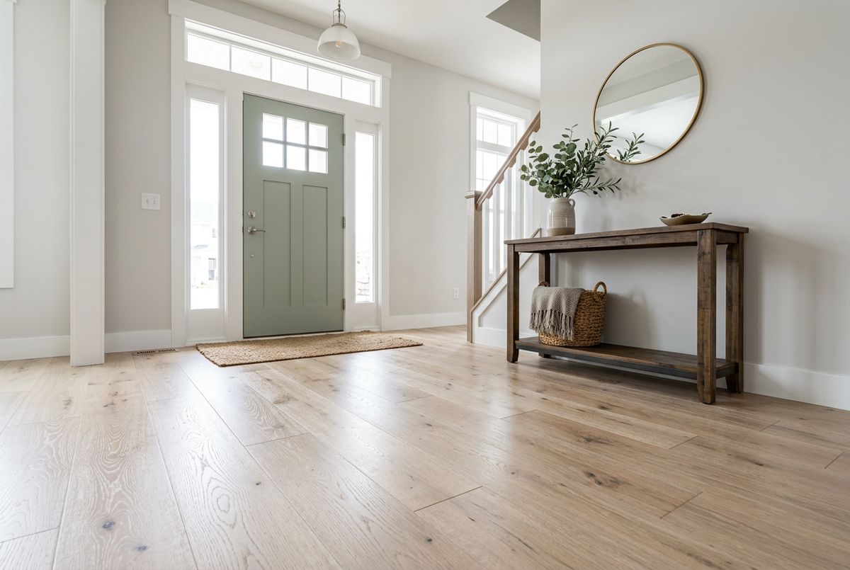 Recently installed flooring in a Cannon Township, MI home