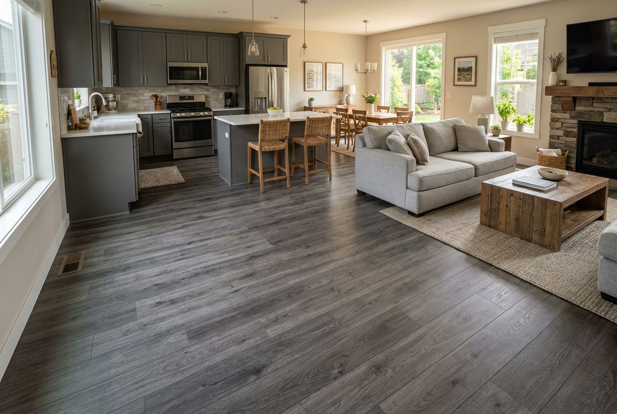 Recently installed flooring in a Canonsburg, PA home