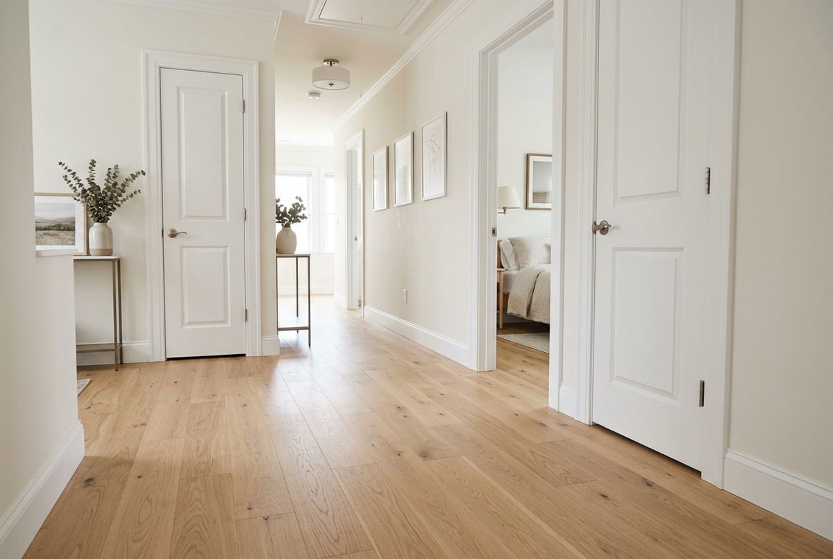 Recently installed flooring in a Canton, MD home
