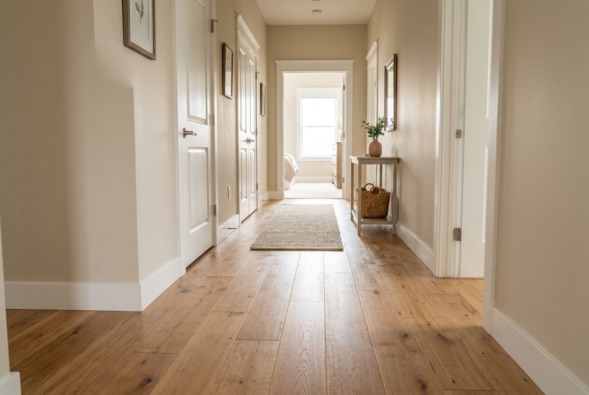 Recently installed flooring in a Carrollwood, FL home