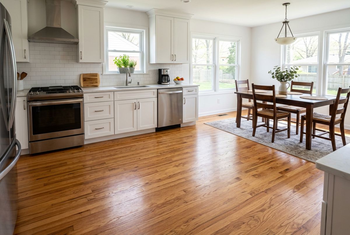 Recently installed flooring in a Casselberry, FL home